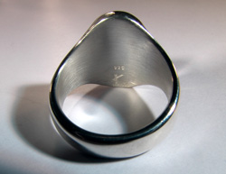 Inside of a signet ring design by Kerstin Laibach