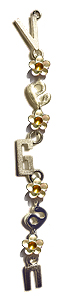Vegan Tumbling Letters Earrings with Flowers