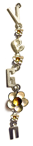 VeggieTumbling Letters Earrings with Flowers