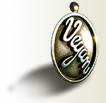 Hand embossed Vegan pendant
