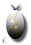 Vegan or vegetarian inscribed pendant - Copyright Kerstin Laibach